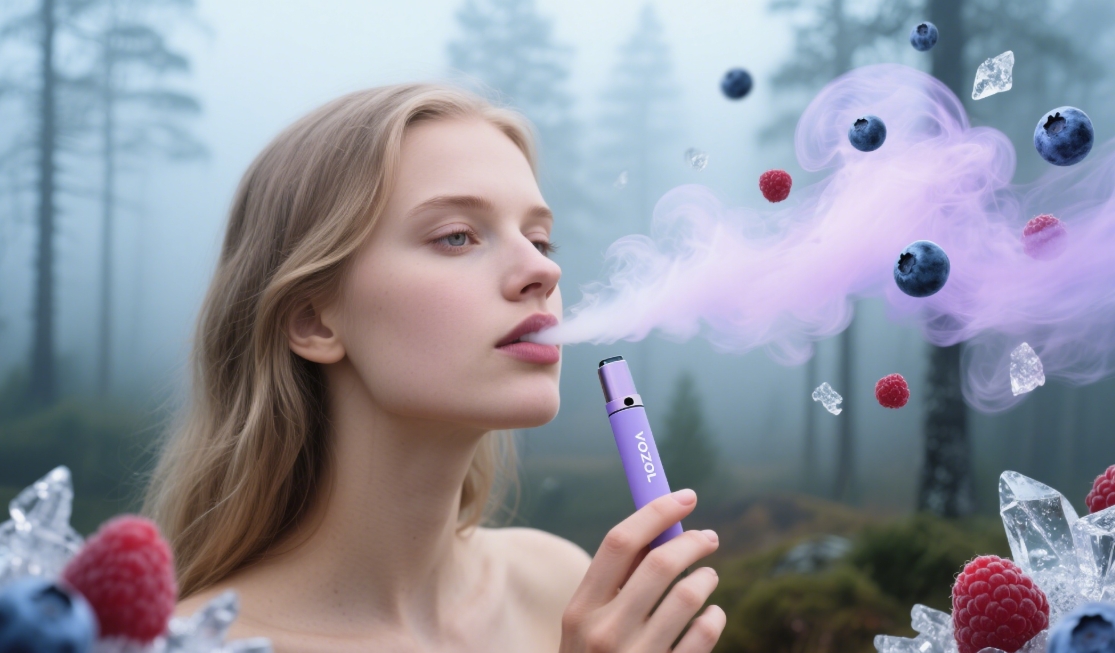 VOZOL JOYGO 600 Vape &ndash; 600 Puf Bl&aring;b&aelig;r Sur Hindb&aelig;r | Bedste Engangsvape i Danmark 2025