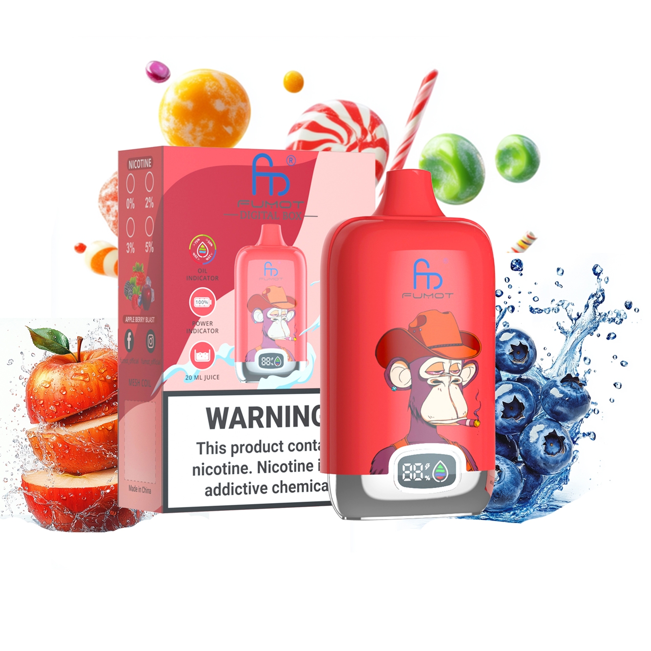 Fumot Digital Box 12000: Den Fremtidssikrede &AElig;ble-B&aelig;r-oplevelse, der Revolutionerer det Danske E-cigaretmarked