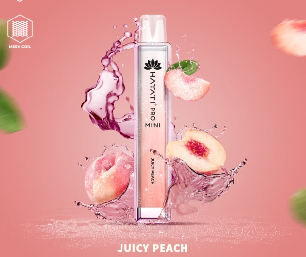 Hayati Pro Mini 600 Puffs E cigaretter - Saftig fersken: Den nye danske favorit i 2025