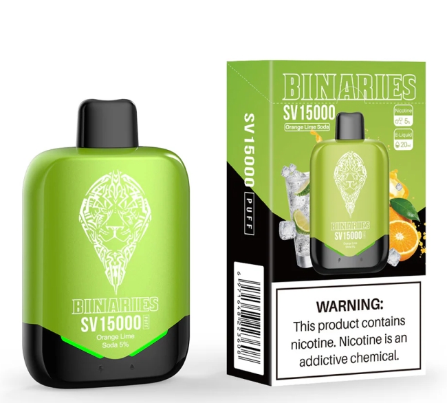 HorizonTech Binaries Cabin SV15000 Engangsvape - Orange Lime Sodavand: En Forfriskende Oplevelse for Enhver Vaper