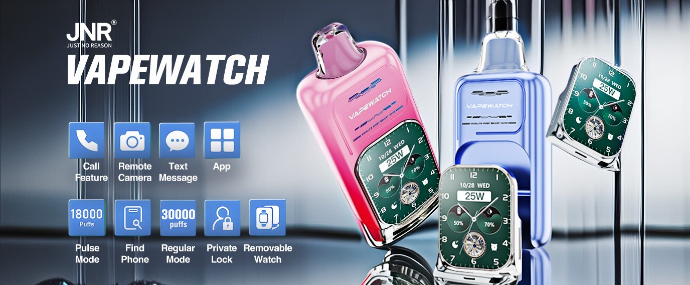 JNR vape watch 30k - bl&aring;b&aelig;r vandmelon: Et teknologisk statement med smag i s&aelig;rklasse