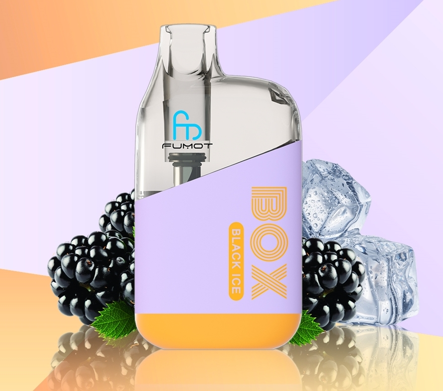 Fumot Tornado Box 10000 Puffs Vape &ndash; sort is: Kraftfuld, k&oslash;lig og kompromisl&oslash;s dampoplevelse til det danske marked