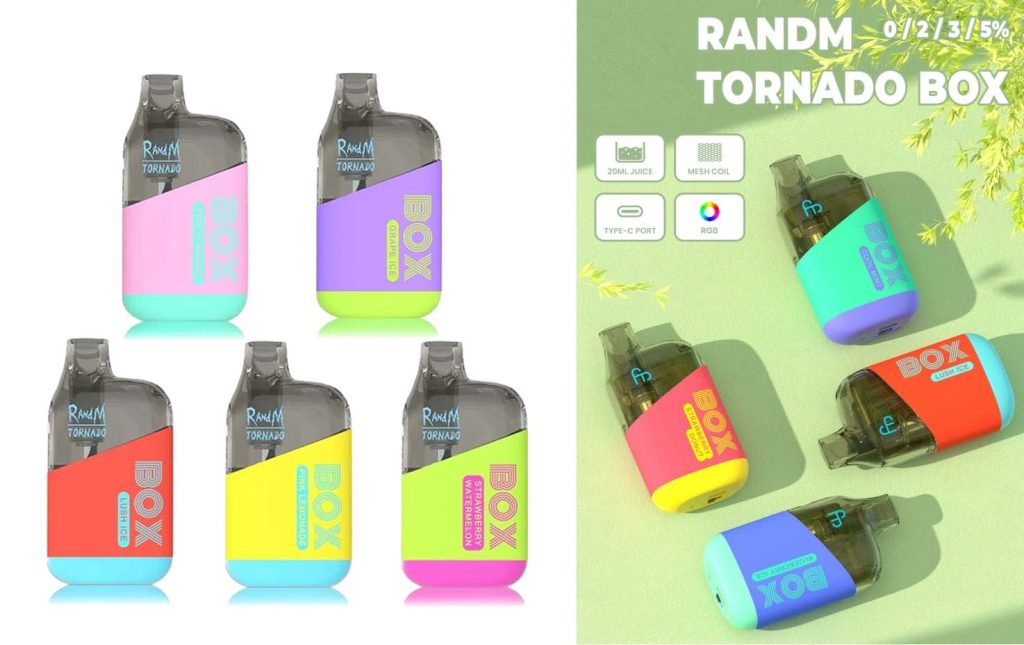 Fumot Tornado Box 10000 Puffs Vape &ndash; sort is: Kraftfuld, k&oslash;lig og kompromisl&oslash;s dampoplevelse til det danske marked