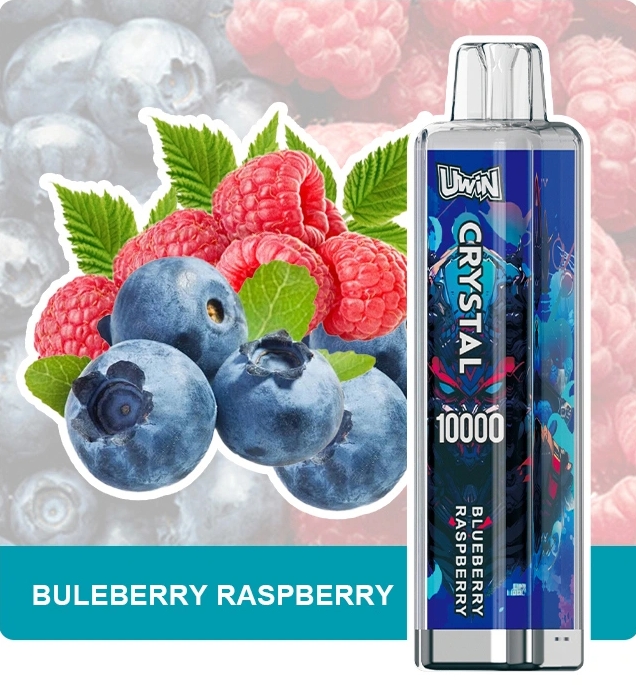 UWIN CRYSTAL 10000 Puffs - Bl&aring;b&aelig;r Hindb&aelig;r: Din Nordiske Smagsbombe til Langvarig Nydelse