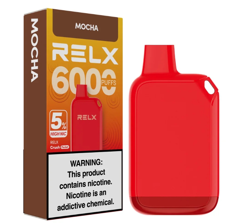Oplev RELX Crush Pocket 6000 Puffs Vape - Mocha: En Revolution inden for Vaping