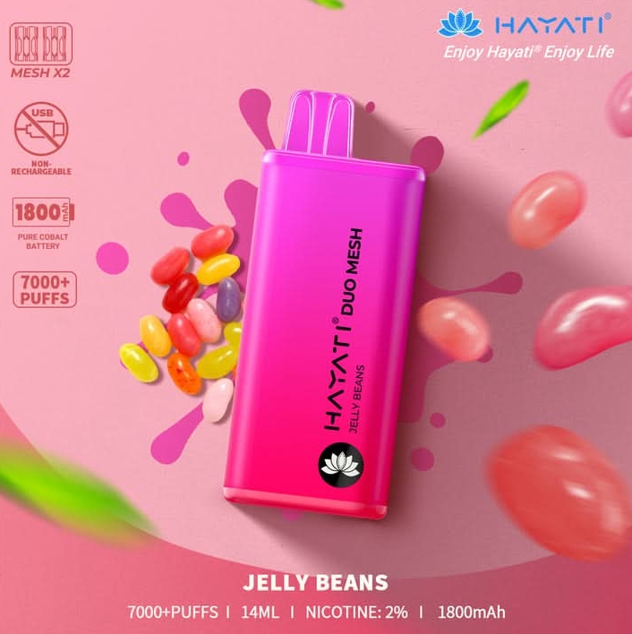 Hayati Duo Mesh 7000 Puffs: En Sprogsprudlende Jelly Beans Oplevelse der Varer og Varer