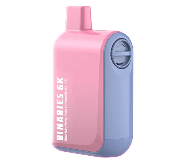 HorizonTech Binaries Cabin 6000 Puffs Vape - Bl&aring; Hindb&aelig;r/Rosa Limonadeis: Din Smagsm&aelig;ssige Sommerk&oslash;lige i Lommen