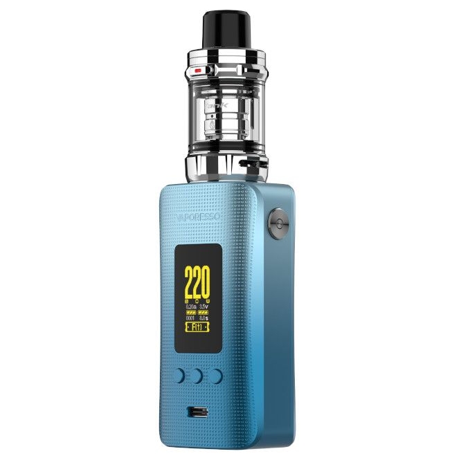 Vaporesso GEN 200 (iTank2) Kit Vape &ndash; Sky Blue: N&aring;r design, teknologi og frihed m&oslash;des