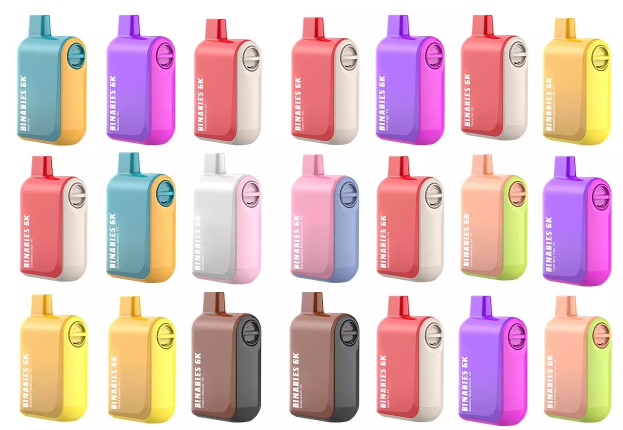 HorizonTech Binaries Cabin 6000 Puffs Vape - Bl&aring; Hindb&aelig;r/Rosa Limonadeis: Din Smagsm&aelig;ssige Sommerk&oslash;lige i Lommen