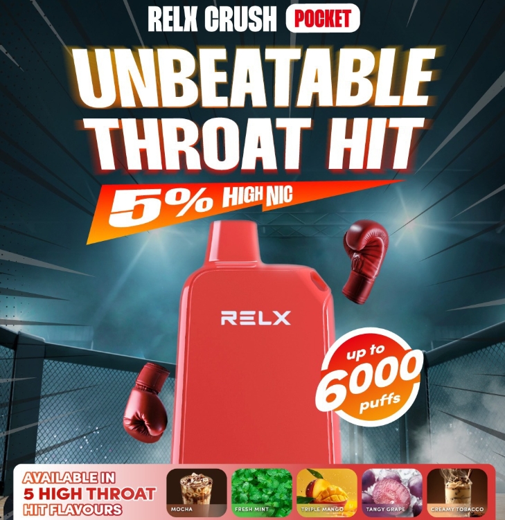 Oplev RELX Crush Pocket 6000 Puffs Vape - Mocha: En Revolution inden for Vaping