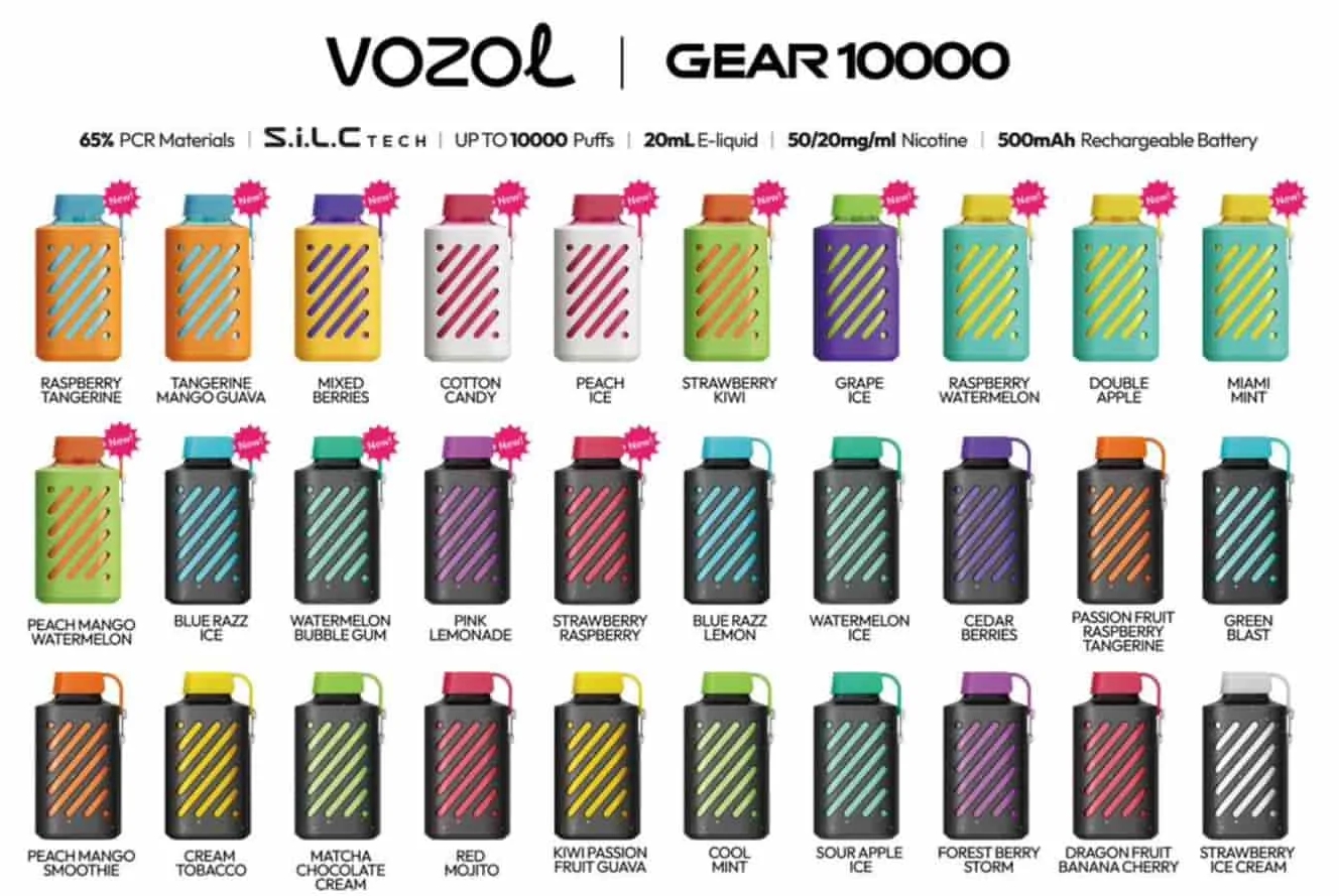 VOZOL GEAR 10000 Puffs Vape - Din Citron-Lime Eksplosion Til Langvarig Frihed